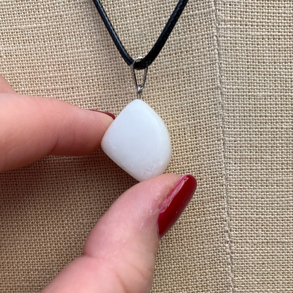 Handmade Genuine Stone Chunk Amulet Necklace - Picture 3 of 10